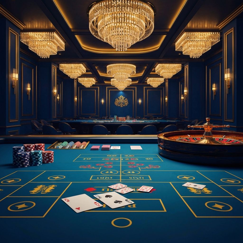 Casino floor with premium gaming tables